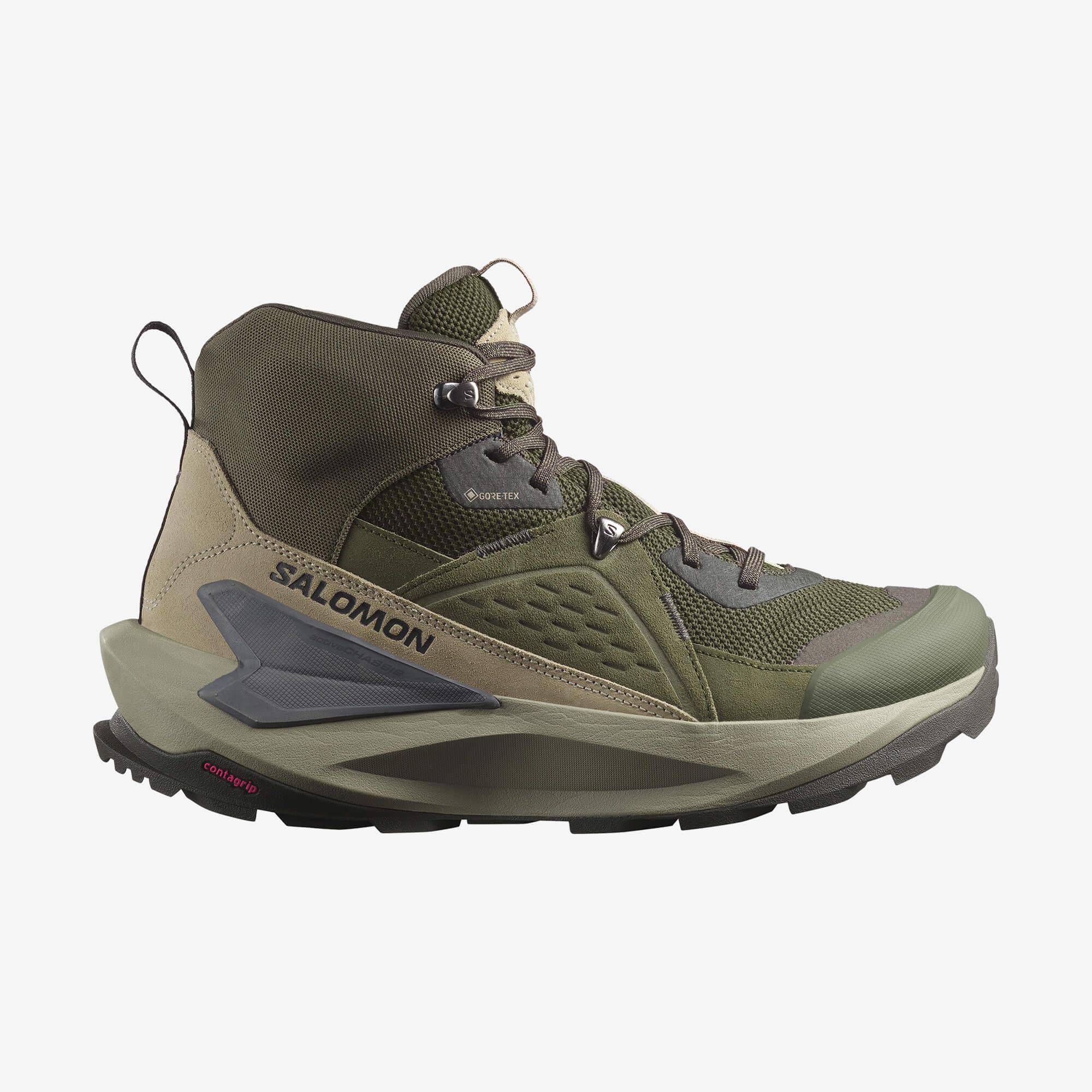Salomon Elixir Mid Gore-Tex Erkek Outdoor Botu - Haki Yeşil - Haki Yeşil - L47697800 - image 1