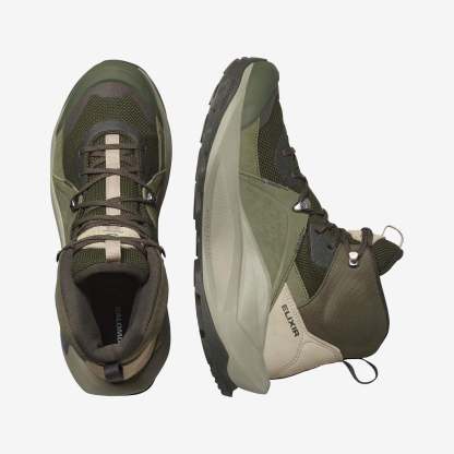 Salomon Elixir Mid Gore-Tex Erkek Outdoor Botu - Haki Yeşil - Haki Yeşil - L47697800 - image 2