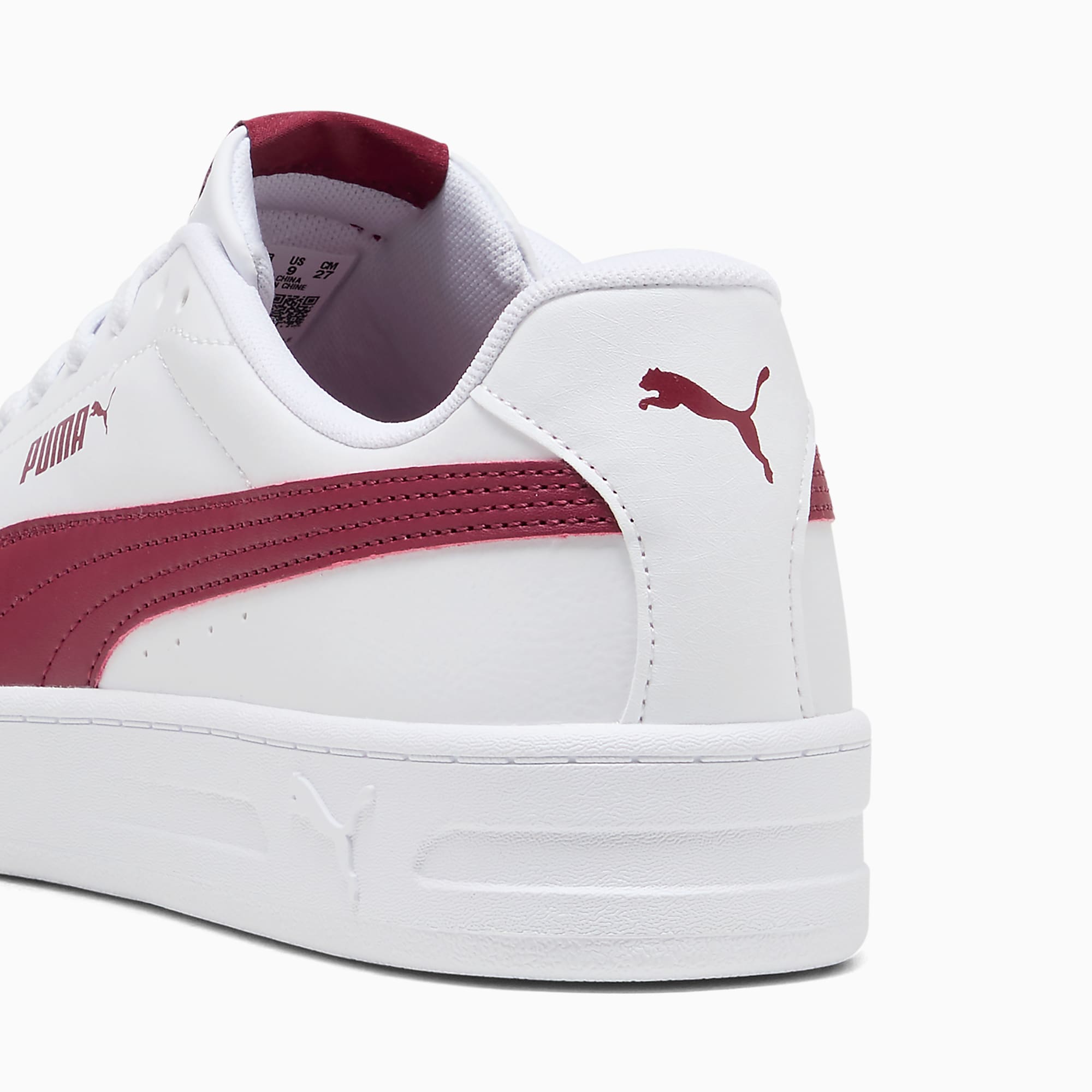 Court CLASSIC Clean UNISEX Ayakkabı - PUMA White-Garnet Glow - 402223_22 - Görsel 3