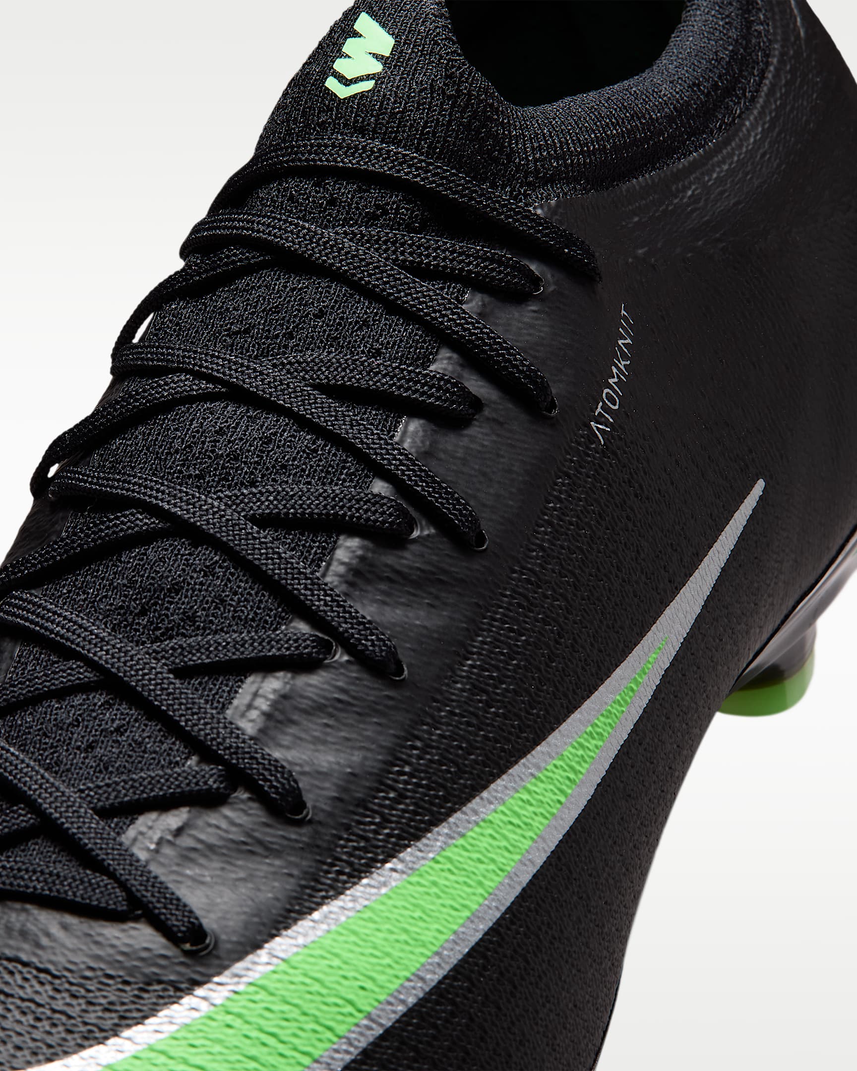 Nike Mercurial Vapor 17 Elite Düşük Bilekli Kuru Çim Zemin Kramponu - Siyah/Siyah/Illusion Green