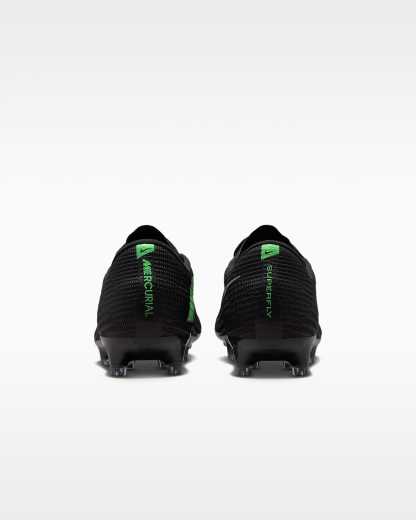 Nike Mercurial Superfly 11 Elite Düşük Bilekli Suni Çim Kramponu - Siyah/Siyah/Illusion Green
