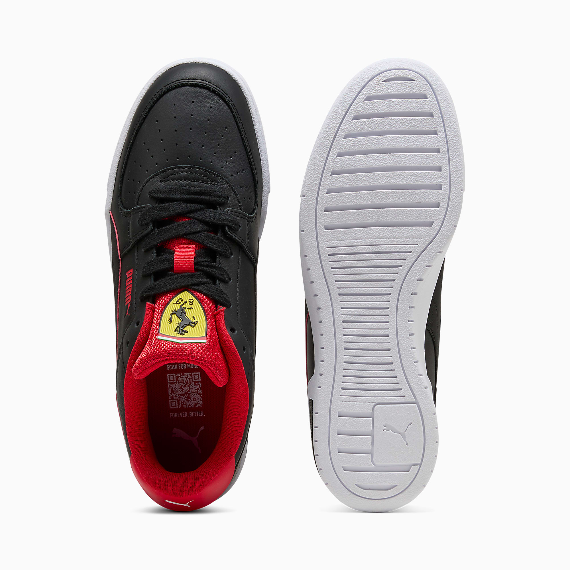 SCUDERIA FERRARI CA Pro UNISEX Ayakkabı - Puma Black-Puma White-Rosso Corsa - 308377_03 - Görsel 4