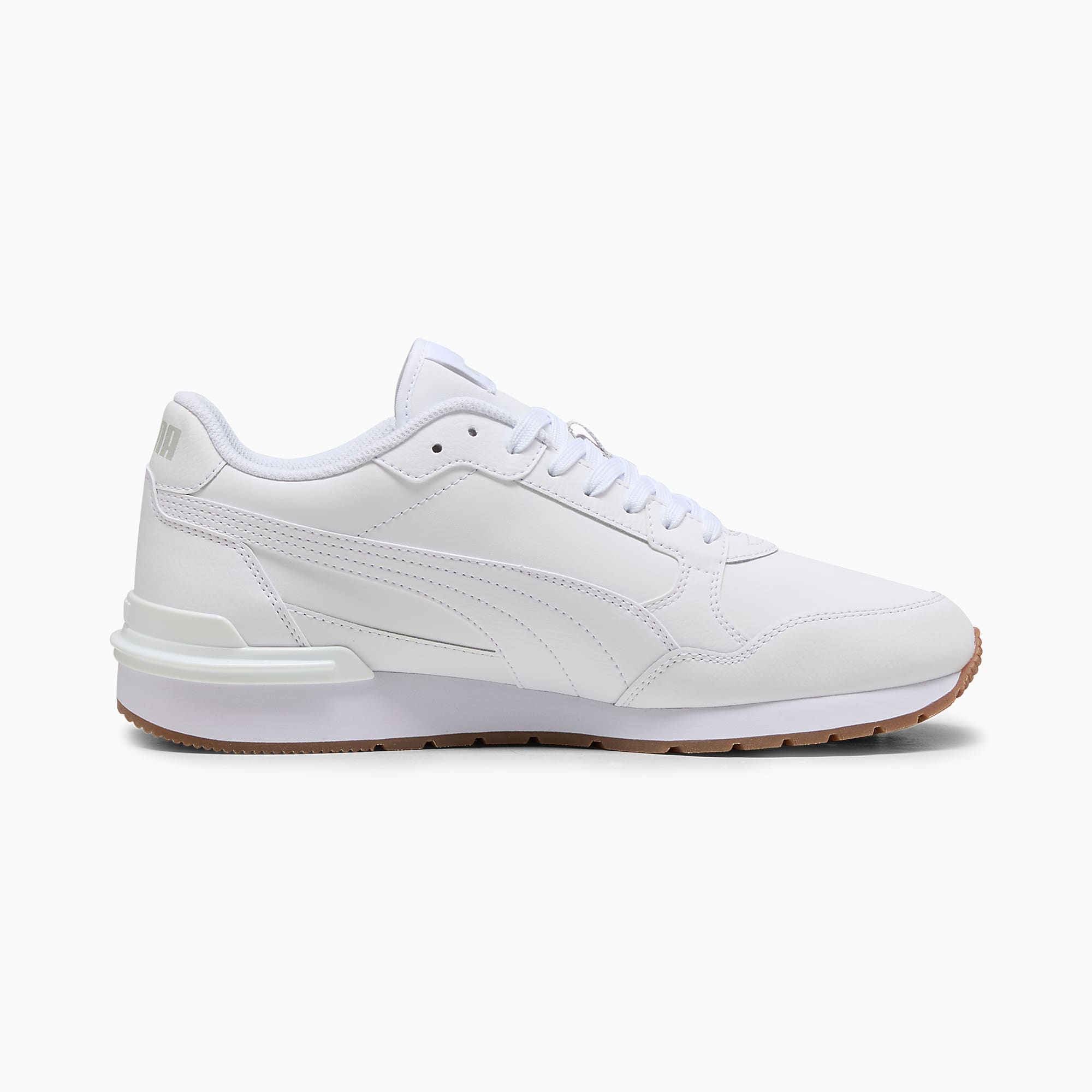 ST Runner v4 UNISEX Ayakkabı - PUMA White-Glacial Gray-Gum - 399068_13 - Görsel 5