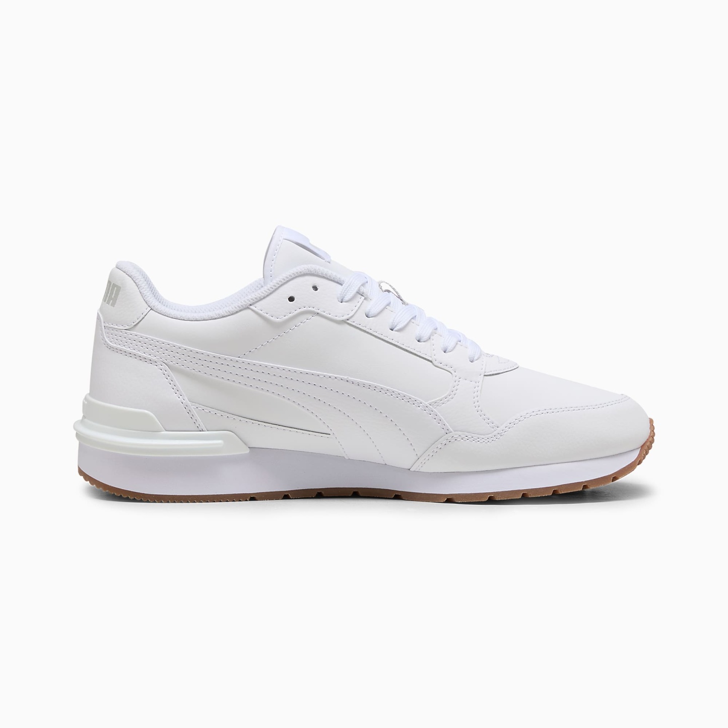ST Runner v4 UNISEX Ayakkabı - PUMA White-Glacial Gray-Gum - 399068_13 - Görsel 5