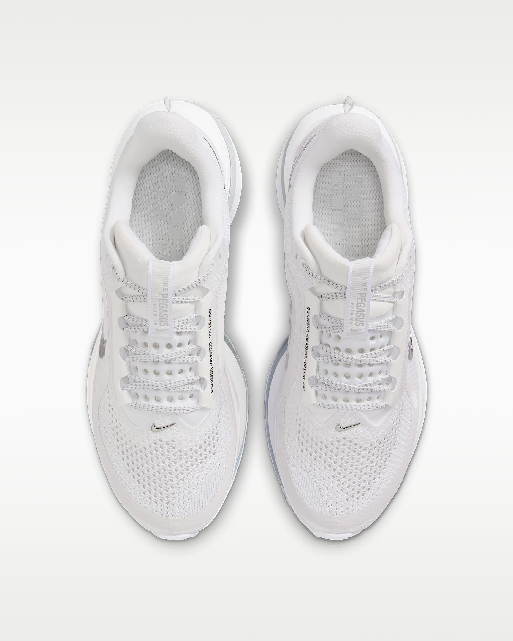Nike Pegasus Premium Kadın Yol Koşu Ayakkabısı - Beyaz/Metallic Silver/Metallic Silver
