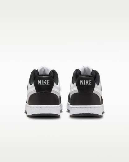 Nike Court Vision Low Next Nature Kadın Ayakkabısı - Siyah/Beyaz