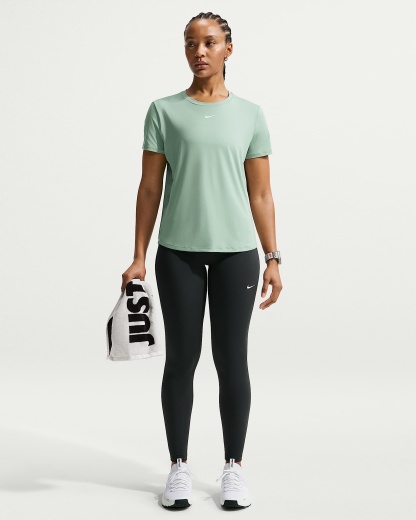 Nike One Classic Dri-FIT Kısa Kollu Kadın Üstü - Steam/Beyaz