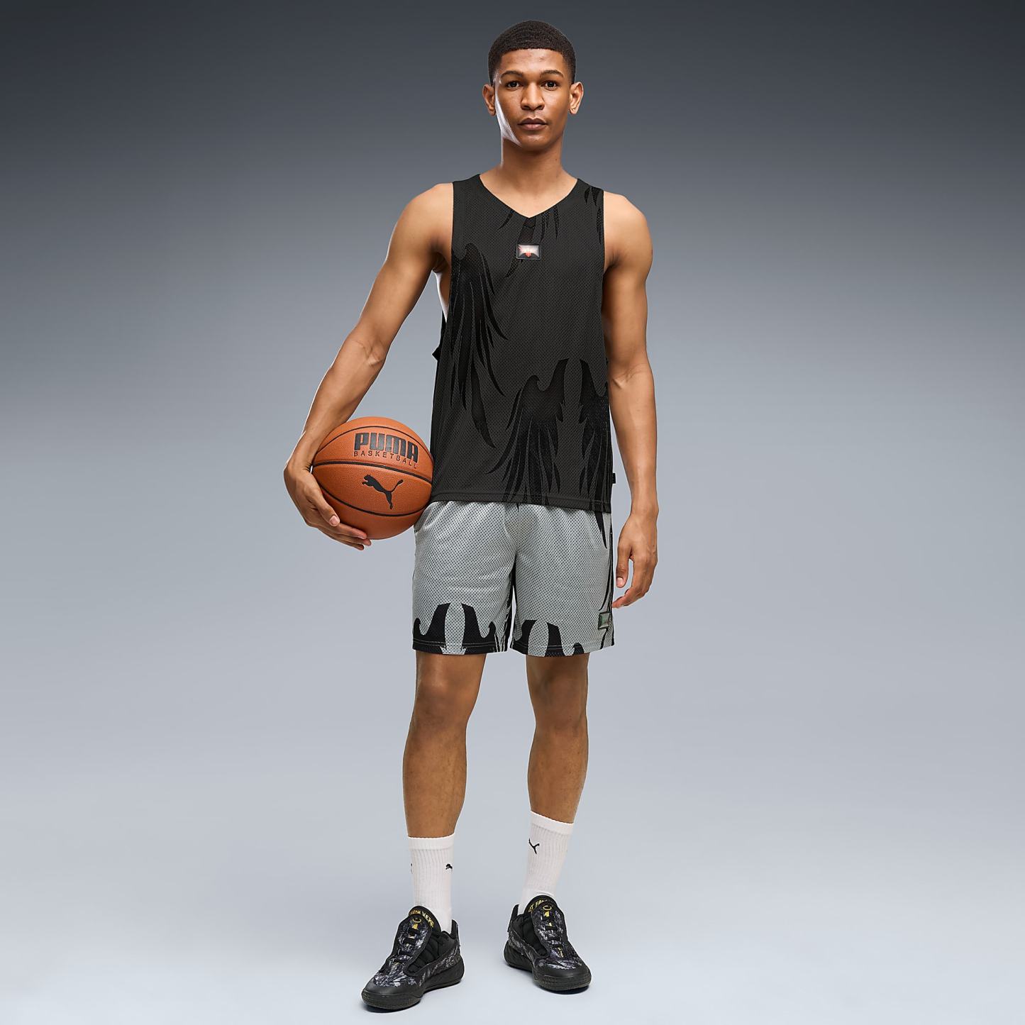 MB.05 Lo Team UNISEX Basketbol Ayakkabısı - PUMA Black-Moody Gray - 313266_04 - Görsel 3