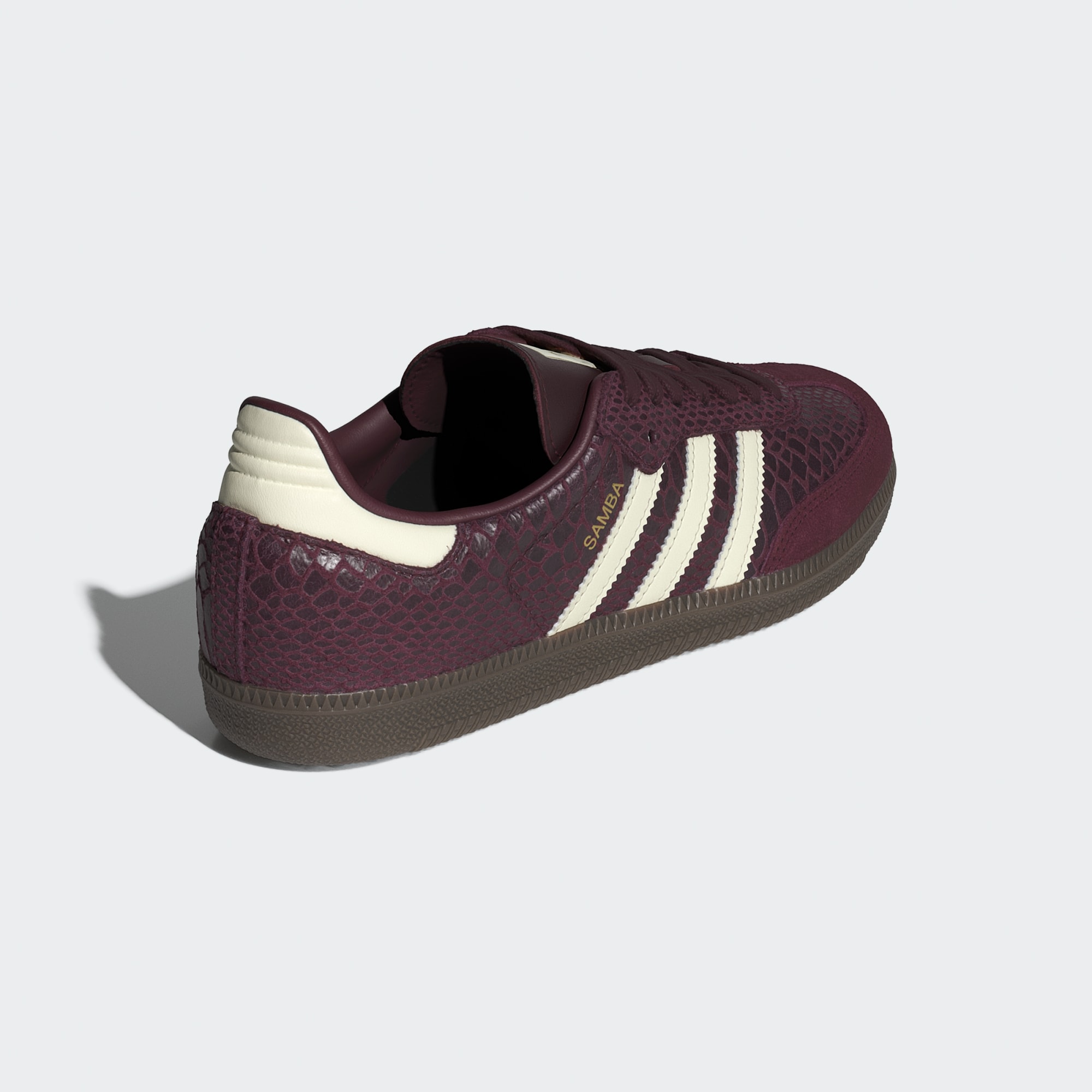 SAMBA OG YILAN DESENLİ AYAKKABI - Maroon / Cream White / Gold Metallic - IH3979 - Görsel 5