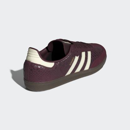 SAMBA OG YILAN DESENLİ AYAKKABI - Maroon / Cream White / Gold Metallic - IH3979 - Görsel 5