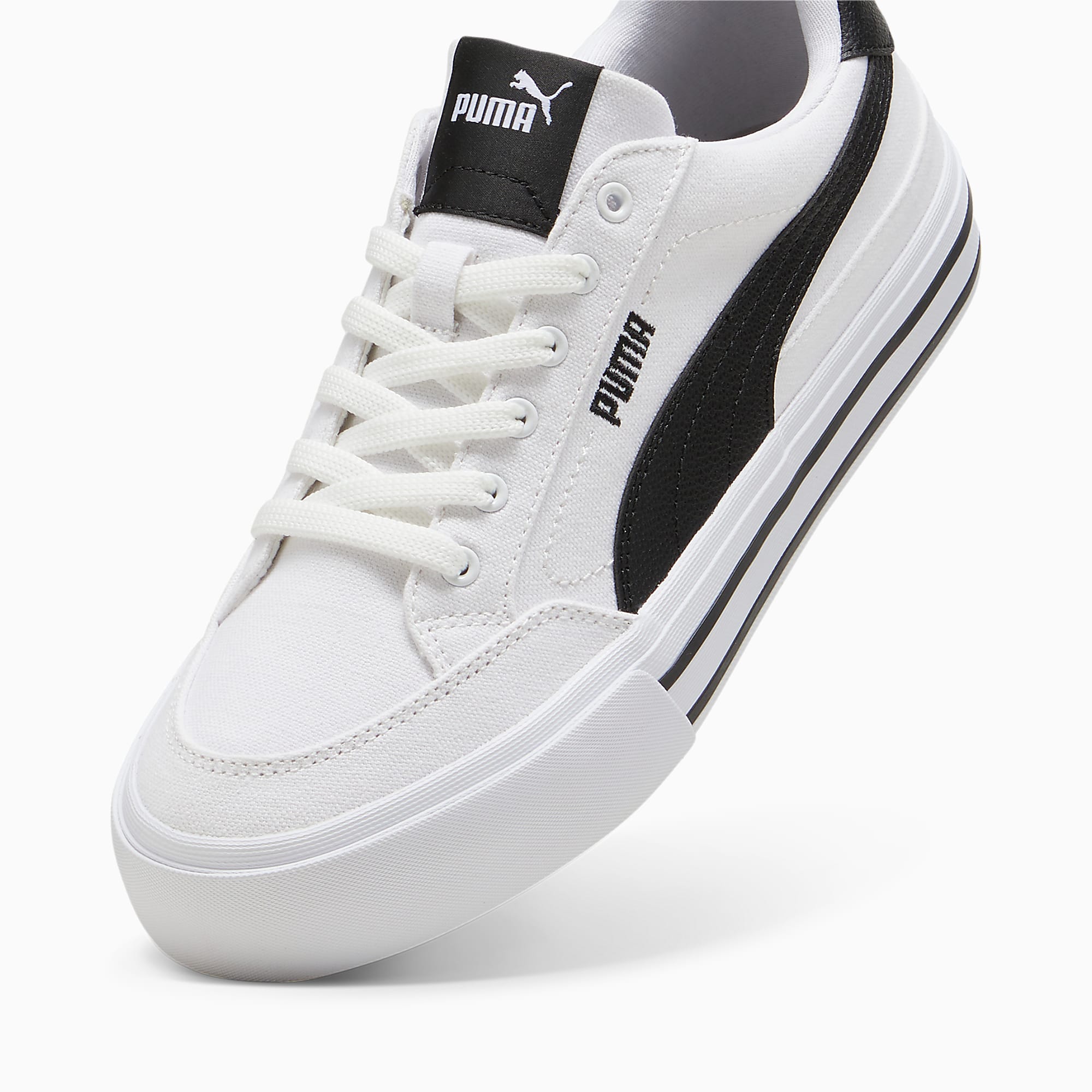 Court CLASSIC VULCANISED FORMSTRIP UNISEX Ayakkabı - Puma White-Puma Black - 396353_02 - Görsel 6
