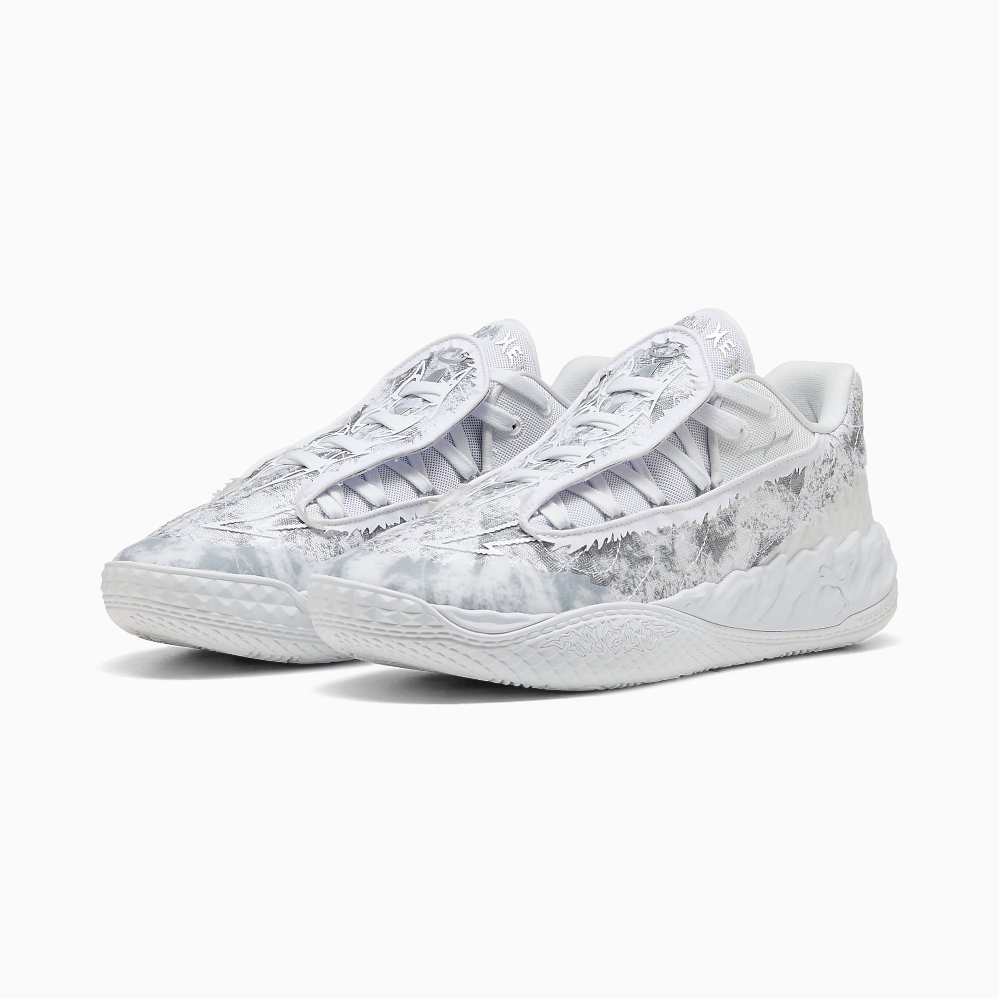MB.05 Lo Team UNISEX Basketbol Ayakkabısı - PUMA White-Gray Echo - 313266_02 - Görsel 4