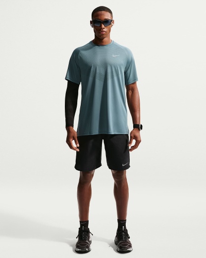 Nike Stride Dri-FIT ADV Kısa Kollu Erkek Koşu Üstü - Mineral Slate