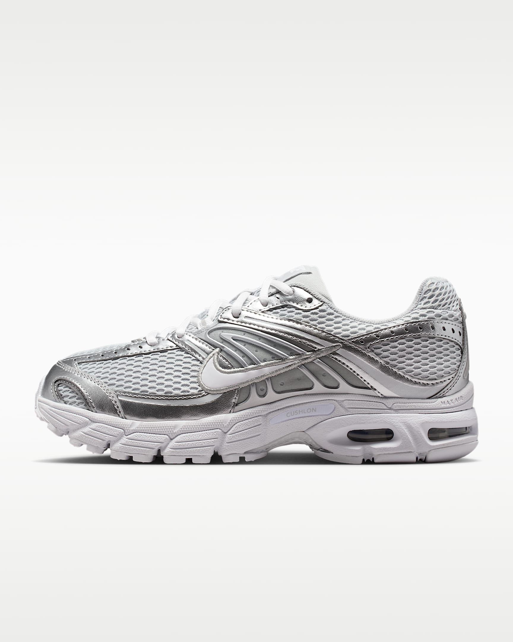 Yansıtıcı Vurgulara Sahip Nike Air Max Moto 2K Kadın Ayakkabısı - Grey Fog/Metallic Silver/Beyaz