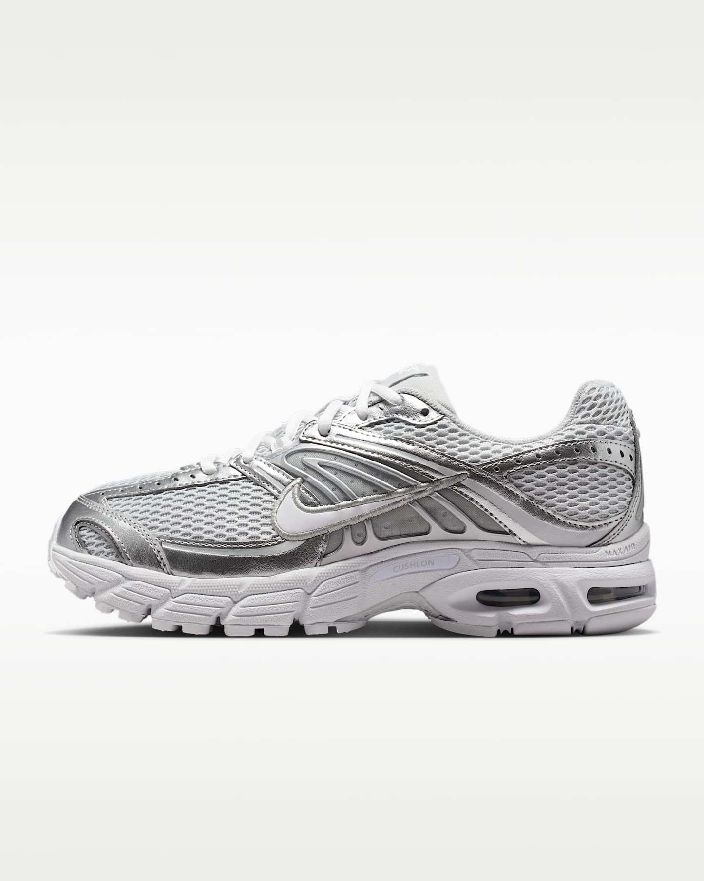 Yansıtıcı Vurgulara Sahip Nike Air Max Moto 2K Kadın Ayakkabısı - Grey Fog/Metallic Silver/Beyaz