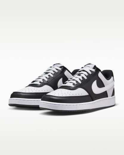 Nike Court Vision Low Next Nature Kadın Ayakkabısı - Siyah/Beyaz