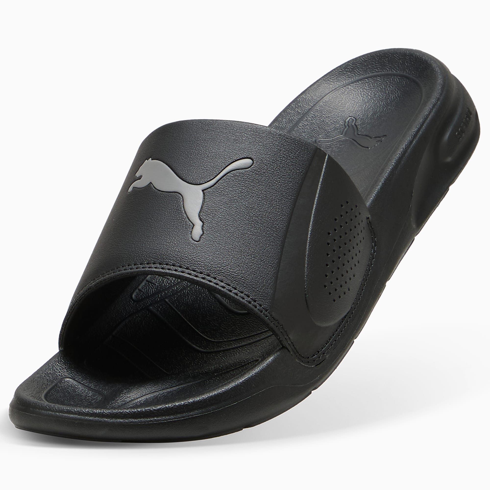 SOFTRIDE Teamcat UNISEX Terlik - PUMA Black-Cast Iron - 402875_01 - Görsel 6