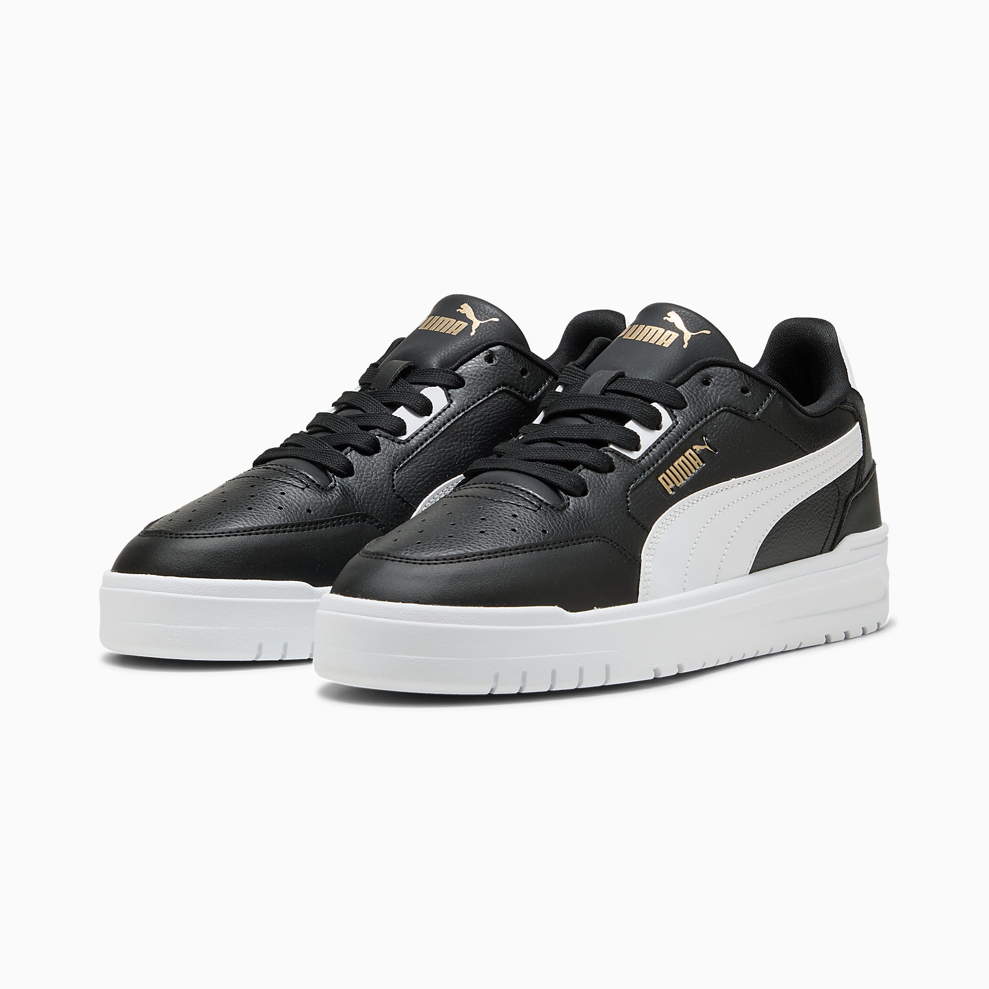 Shuffle Downtown UNISEX Ayakkabı - PUMA Black-PUMA White-PUMA Gold - 402596_07 - Görsel 2