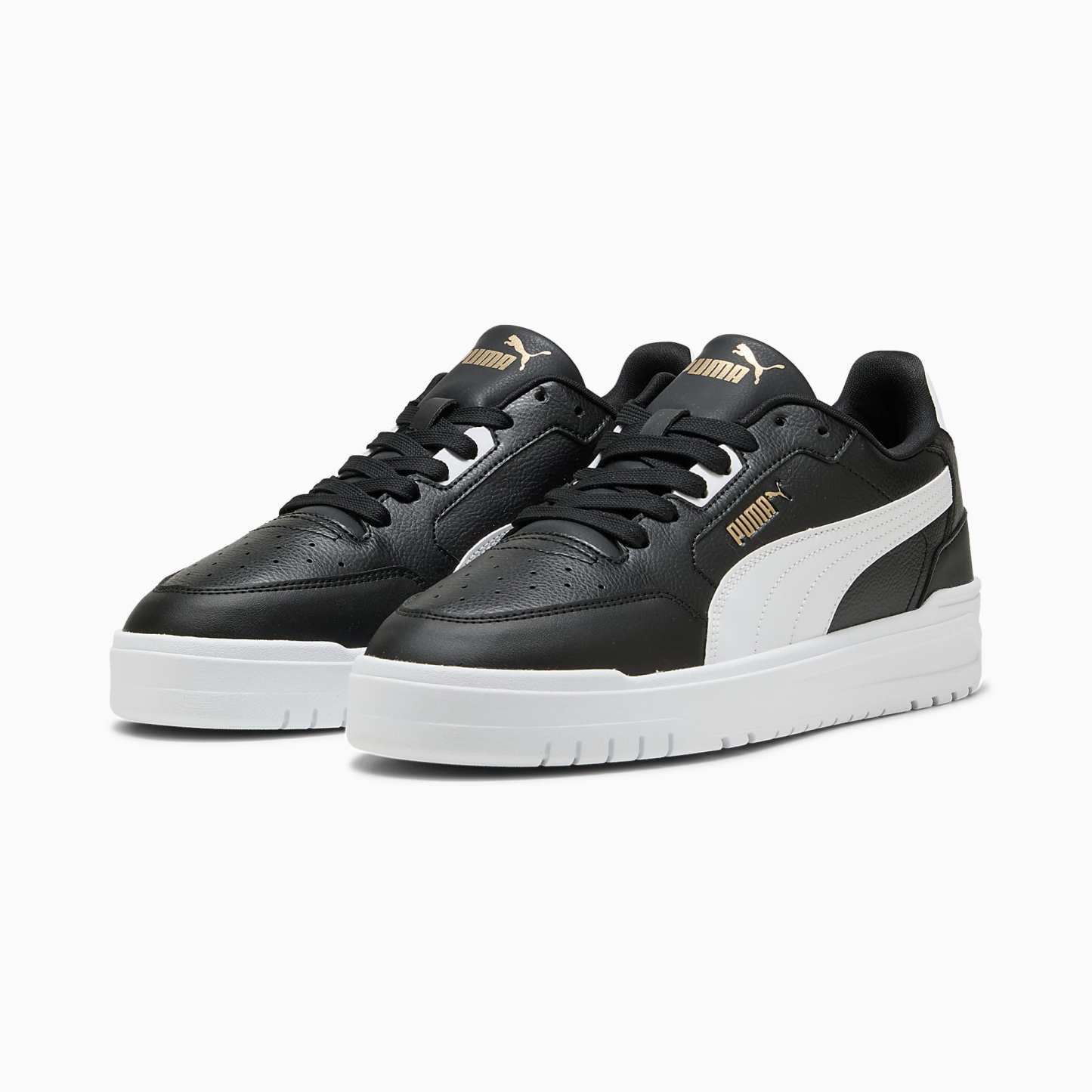 Shuffle Downtown UNISEX Ayakkabı - PUMA Black-PUMA White-PUMA Gold - 402596_07 - Görsel 2