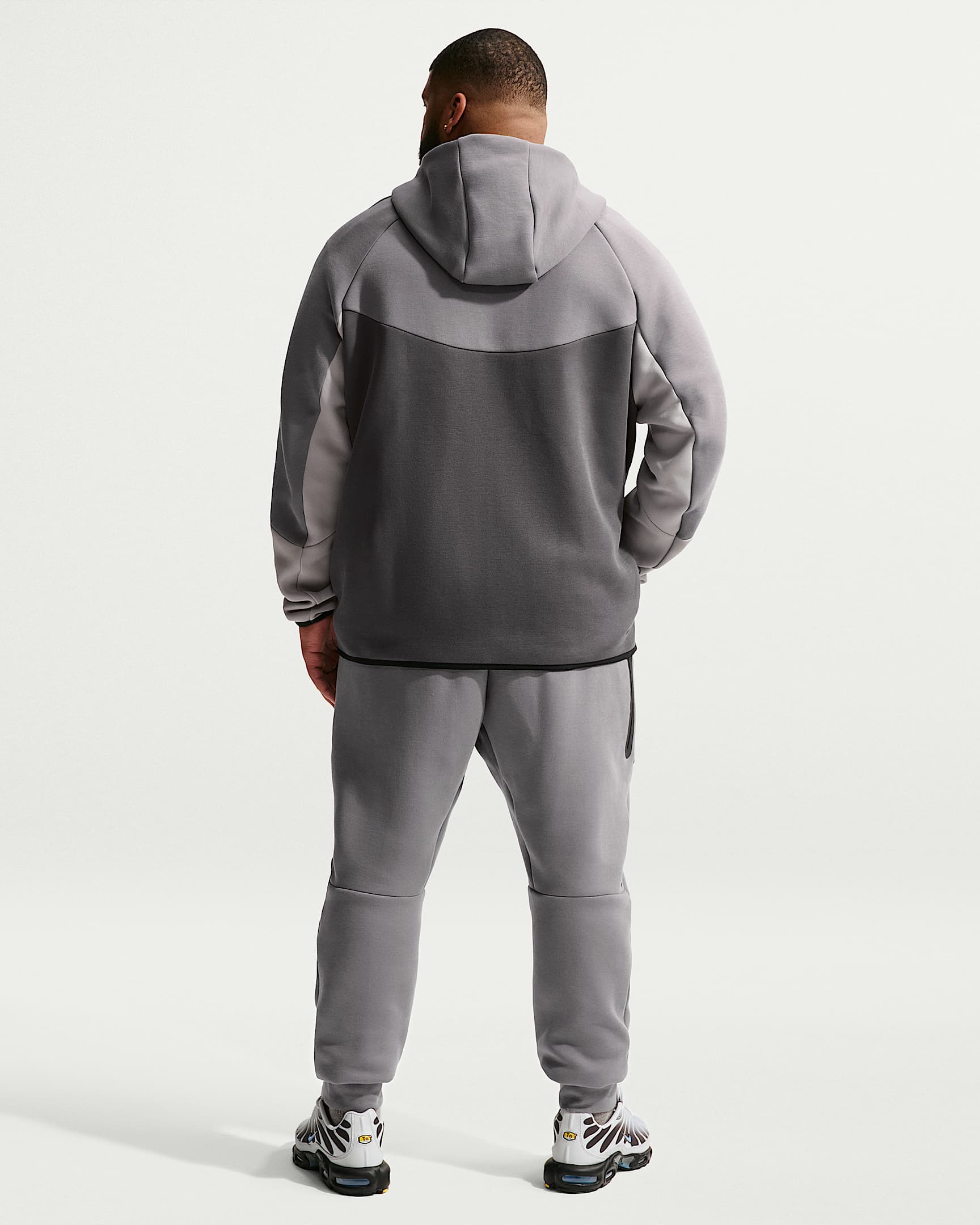 Nike Tech Fleece Windrunner Tam Boy Fermuarlı Erkek Ceketi - Pencil Point/Medium Ash/College Grey/Sapphire