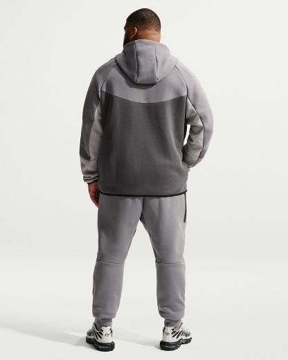 Nike Tech Fleece Windrunner Tam Boy Fermuarlı Erkek Ceketi - Pencil Point/Medium Ash/College Grey/Sapphire