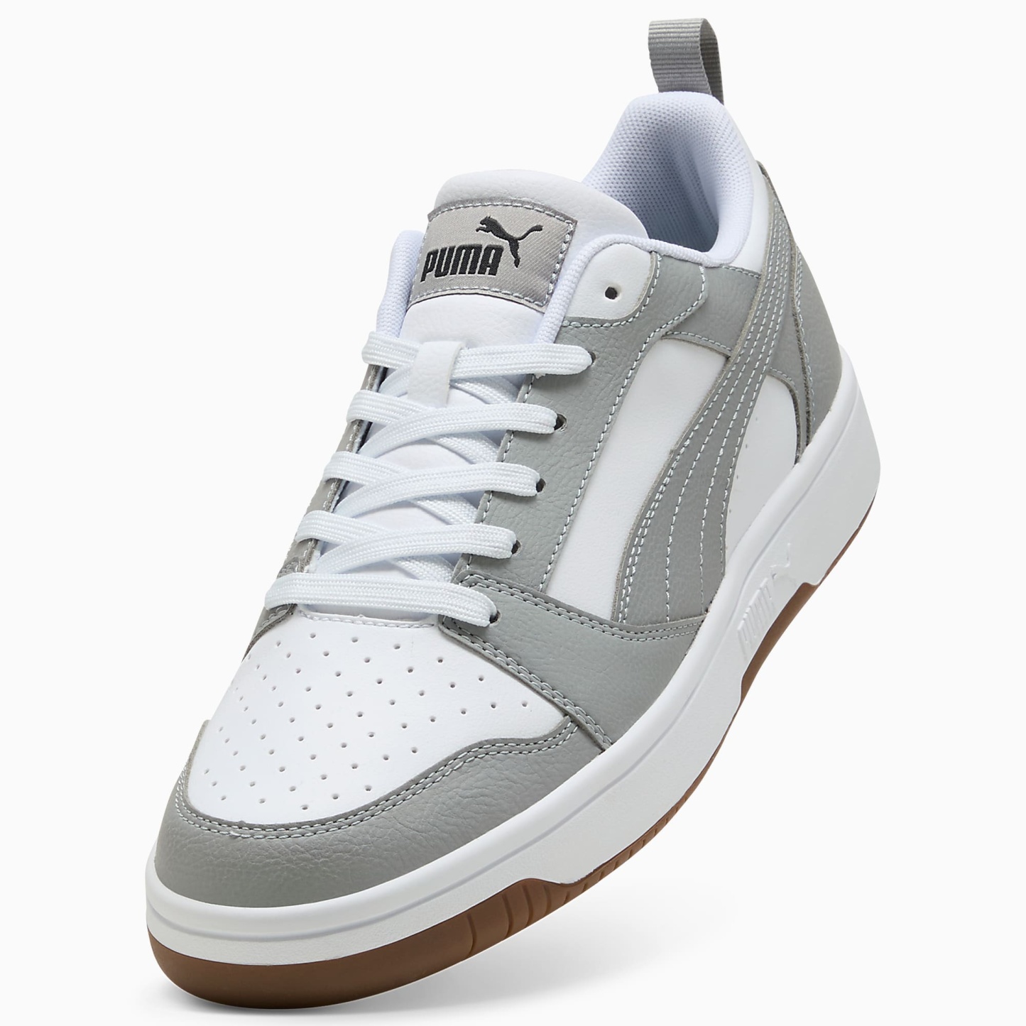Rebound V6 Low UNISEX Ayakkabı - PUMA White-Gray Echo-PUMA Black - 406388_53 - Görsel 6