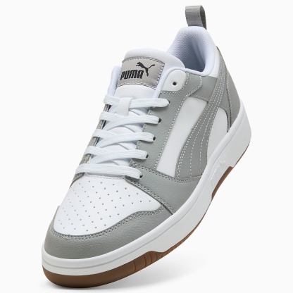 Rebound V6 Low UNISEX Ayakkabı - PUMA White-Gray Echo-PUMA Black - 406388_53 - Görsel 6