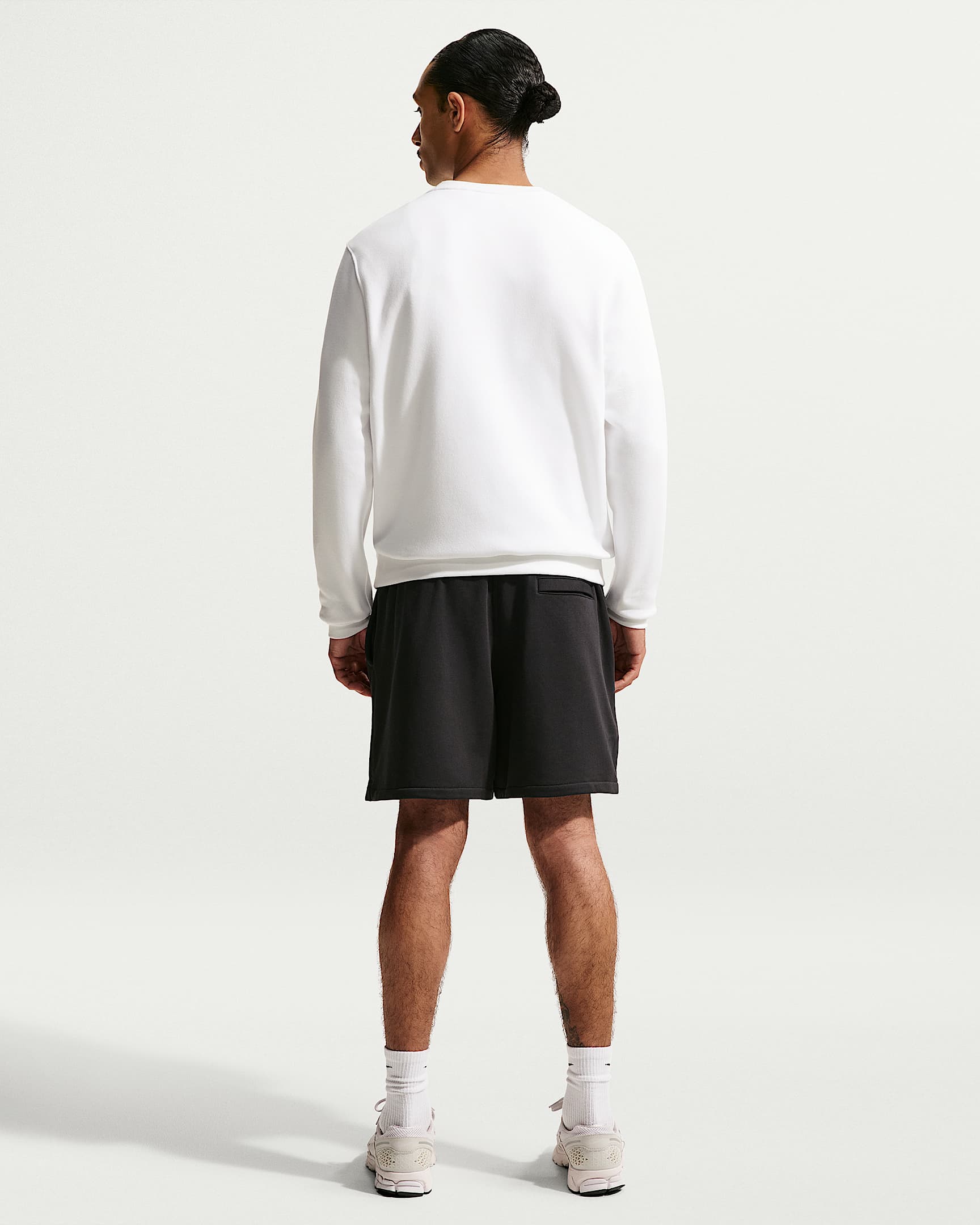 Nike Club Bol Kesimli Fransız Havlu Kumaşı Erkek Şortu - Siyah/Siyah/Beyaz
