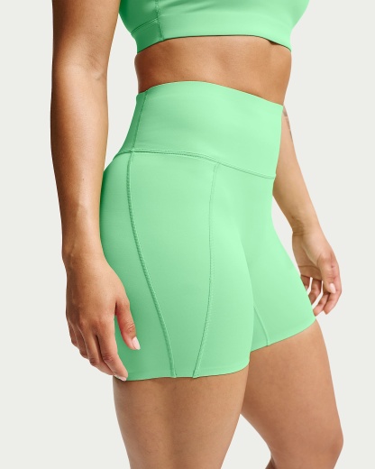 Nike Universa Yüksek Belli Ön Dikişsiz 13 cm Kadın Bisiklet Şortu - Illusion Green/Light Green Spark/Green Spark