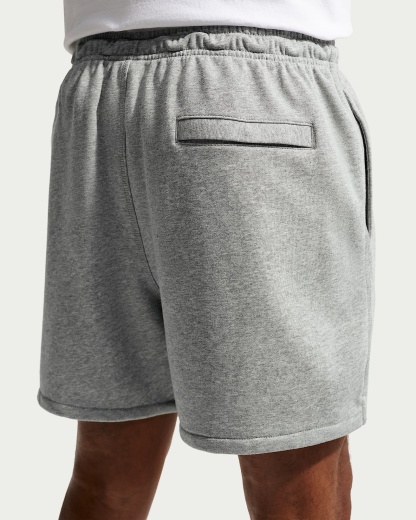 Nike Club Bol Kesimli Fransız Havlu Kumaşı Erkek Şortu - Dark Grey Heather/Light Smoke Grey/Beyaz