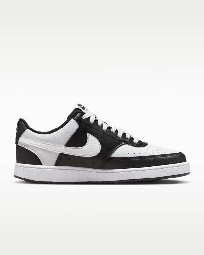 Nike Court Vision Low Next Nature Kadın Ayakkabısı - Siyah/Beyaz