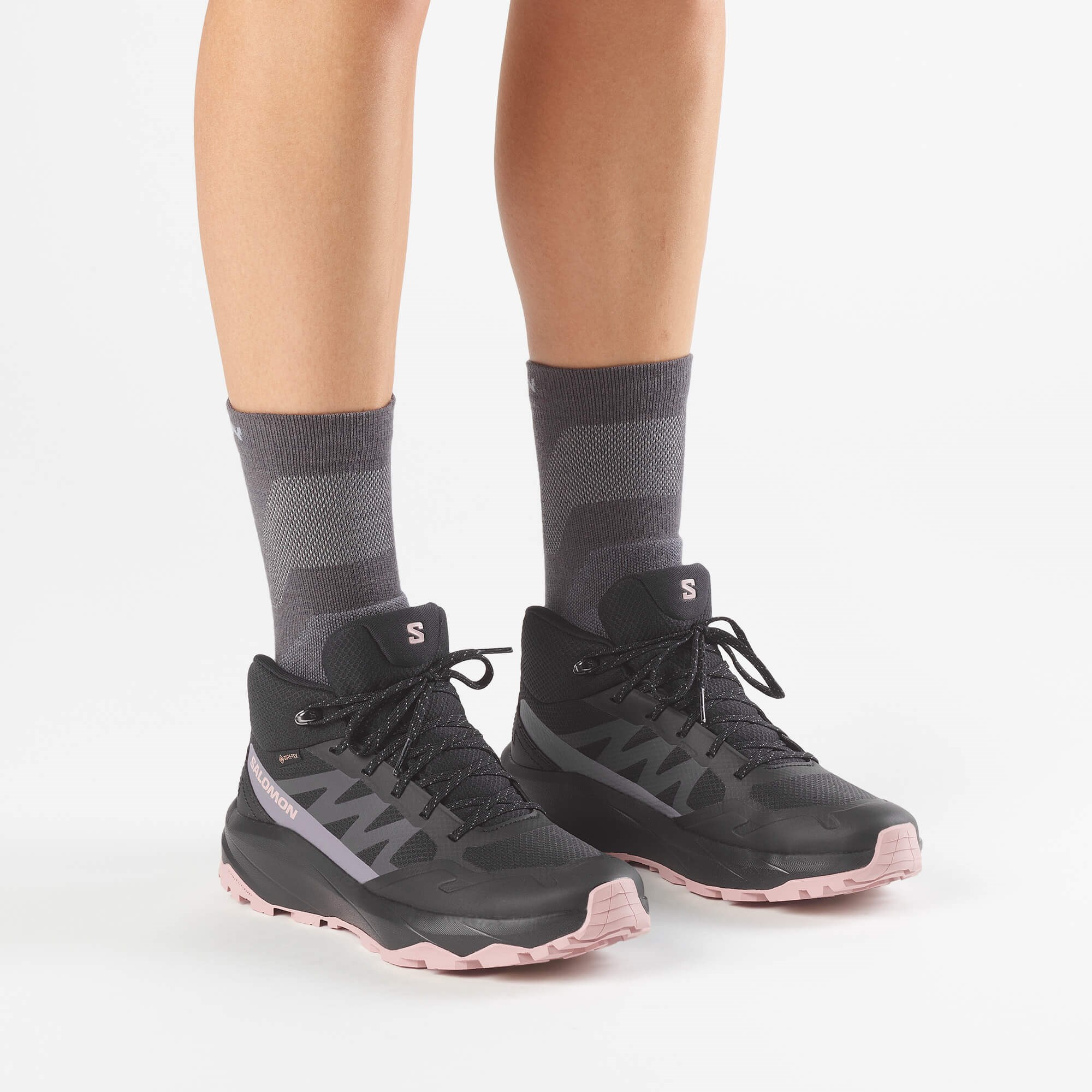 Salomon OUTSCAPE MID GORE-TEX Kadın Outdoor Botu Wrought Iron L45411600 - Black - L45411100 - image 7