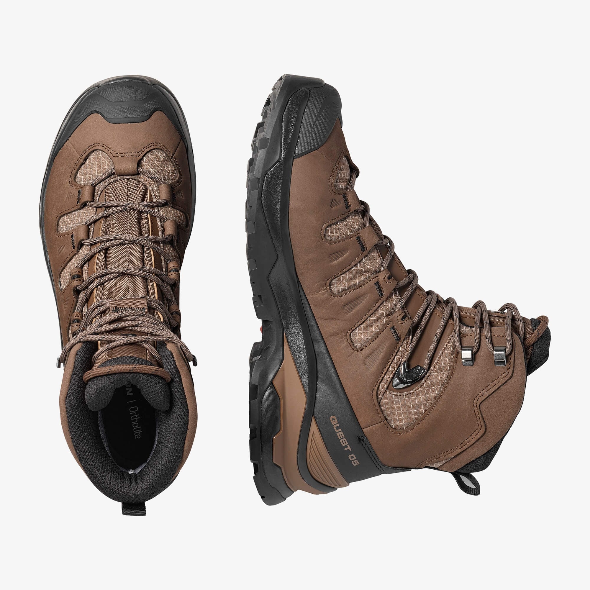 Salomon QUEST 5 GORE-TEX Erkek Outdoor Botu Black L47957100 - Dark Earth - L49138500 - image 2