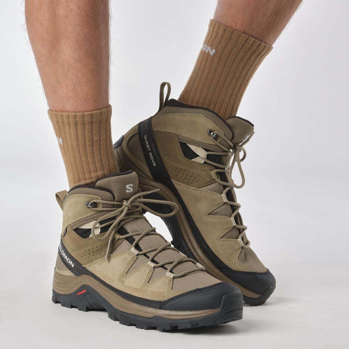 Salomon Quest Rove Gore-Tex Erkek Outdoor Botu - Siyah - Kahve - L47181400 - image 5