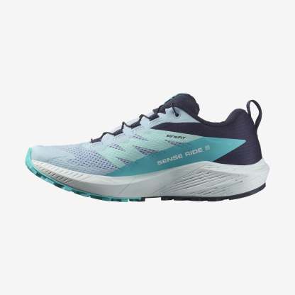 Salomon Sense Ride 5 Kadın Koşu Ayakkabısı - Yeşil - Mavi - L47458900 - image 3