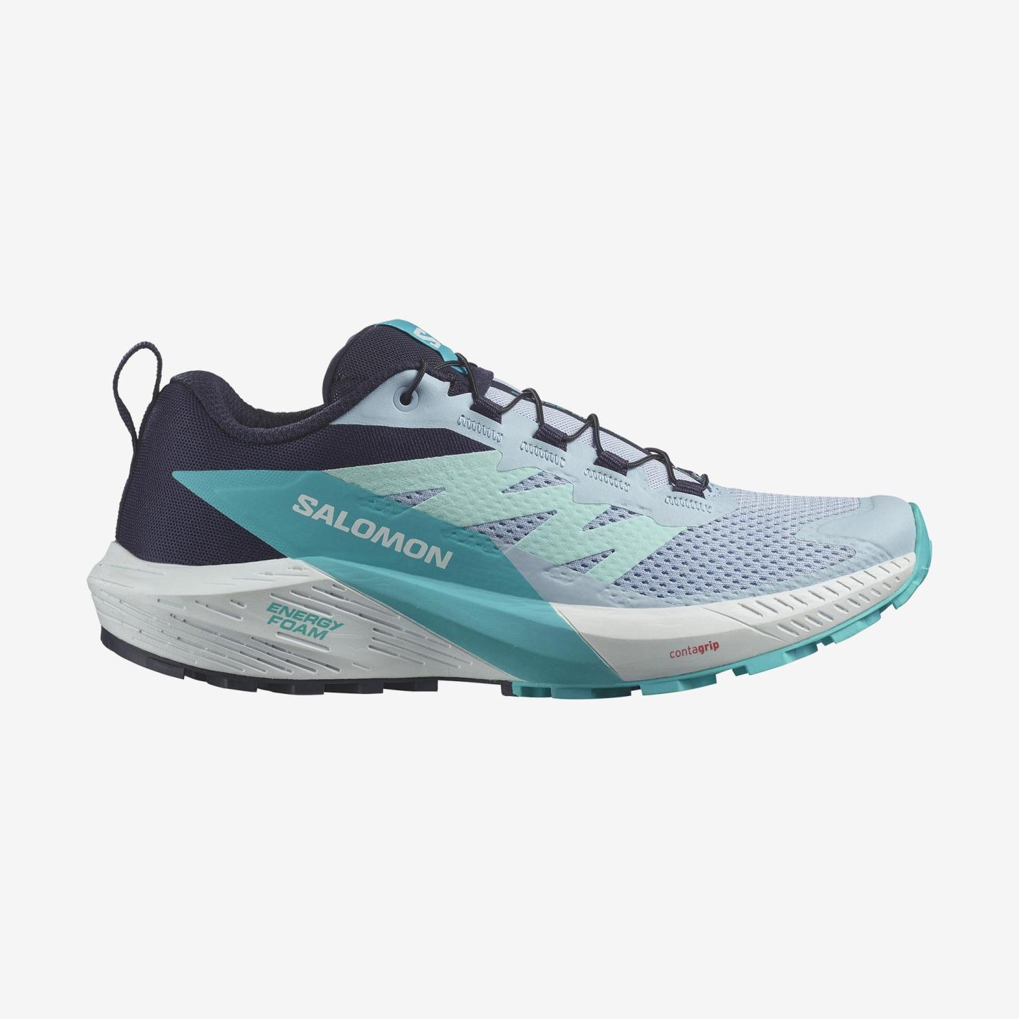 Salomon Sense Ride 5 Kadın Koşu Ayakkabısı - Yeşil - Mavi - L47458900 - image 1
