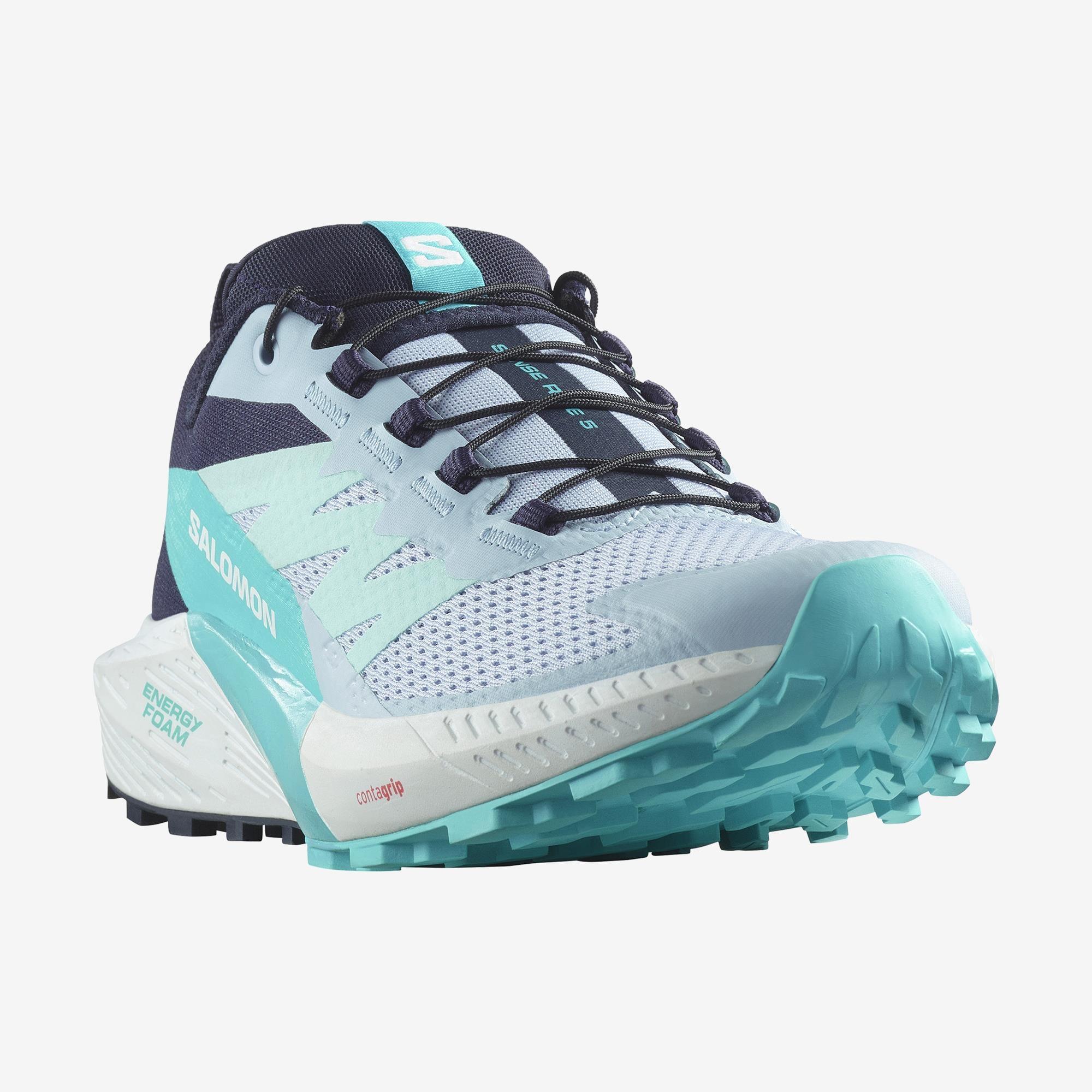 Salomon Sense Ride 5 Kadın Koşu Ayakkabısı - Yeşil - Mavi - L47458900 - image 5