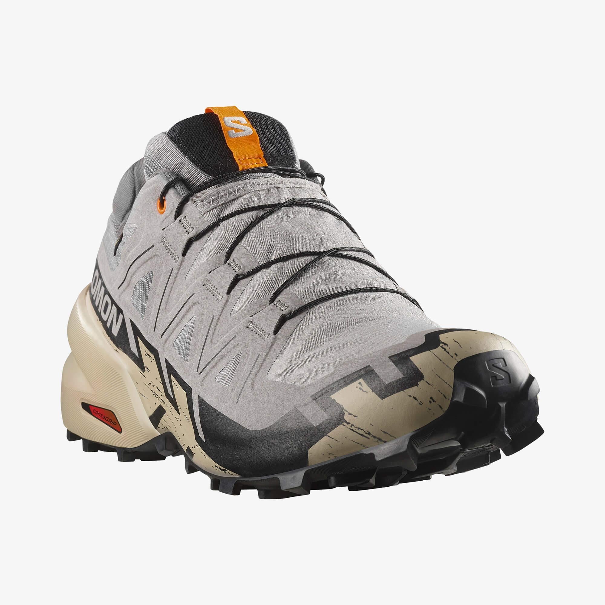 Salomon SPEEDCROSS 6 GORE-TEX Erkek Koşu Ayakkabısı Black L47584100 - Gull - L47853400 - image 4