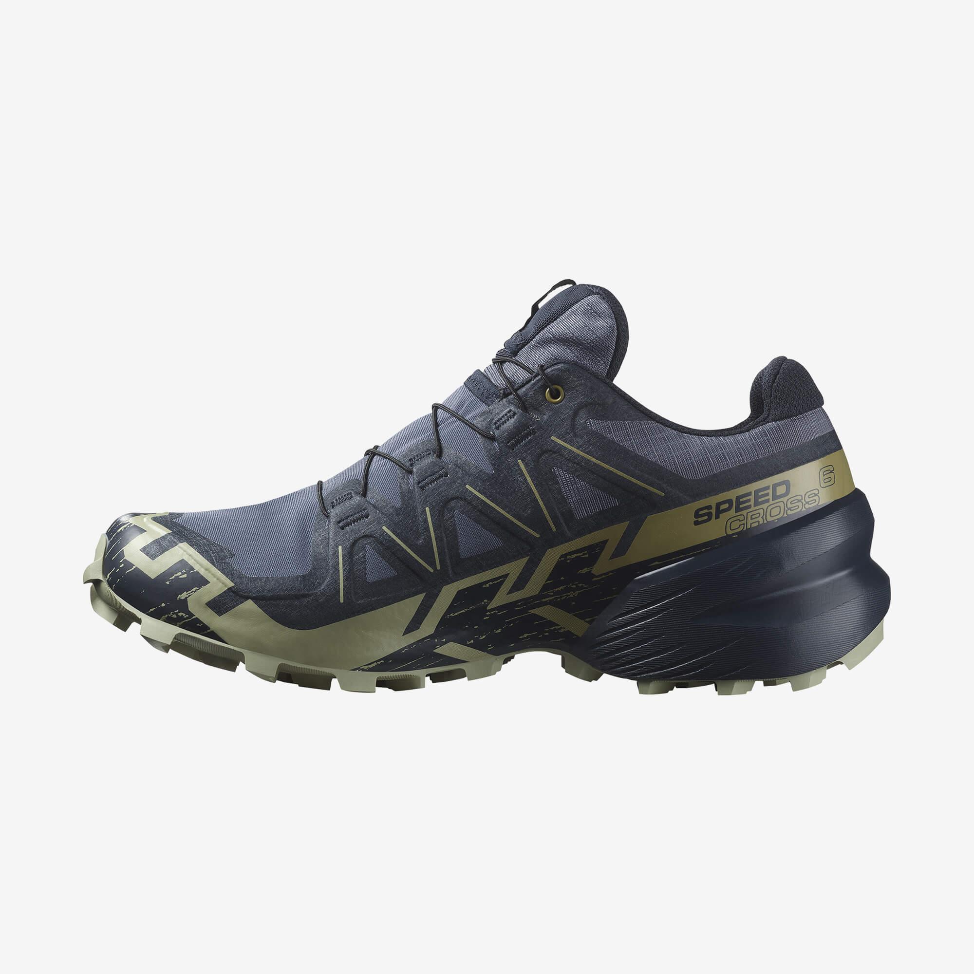 Salomon SPEEDCROSS 6 GORE-TEX Erkek Koşu Ayakkabısı Black L47584100 - Mavi - L47465500 - image 3