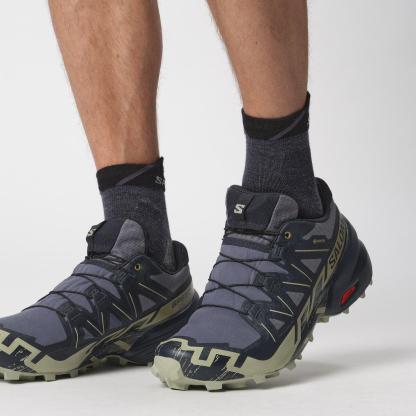 Salomon SPEEDCROSS 6 GORE-TEX Erkek Koşu Ayakkabısı Black L47584100 - Mavi - L47465500 - image 8