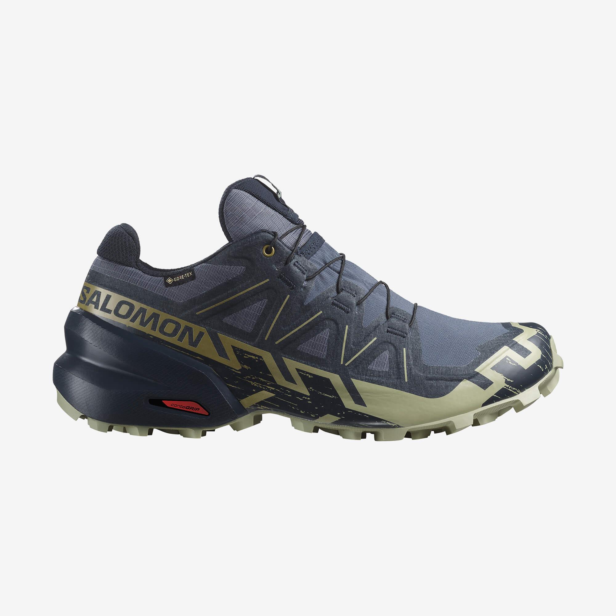 Salomon SPEEDCROSS 6 GORE-TEX Erkek Koşu Ayakkabısı Black L47584100 - Mavi - L47465500 - image 1