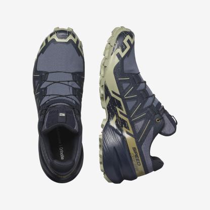 Salomon SPEEDCROSS 6 GORE-TEX Erkek Koşu Ayakkabısı Black L47584100 - Mavi - L47465500 - image 2