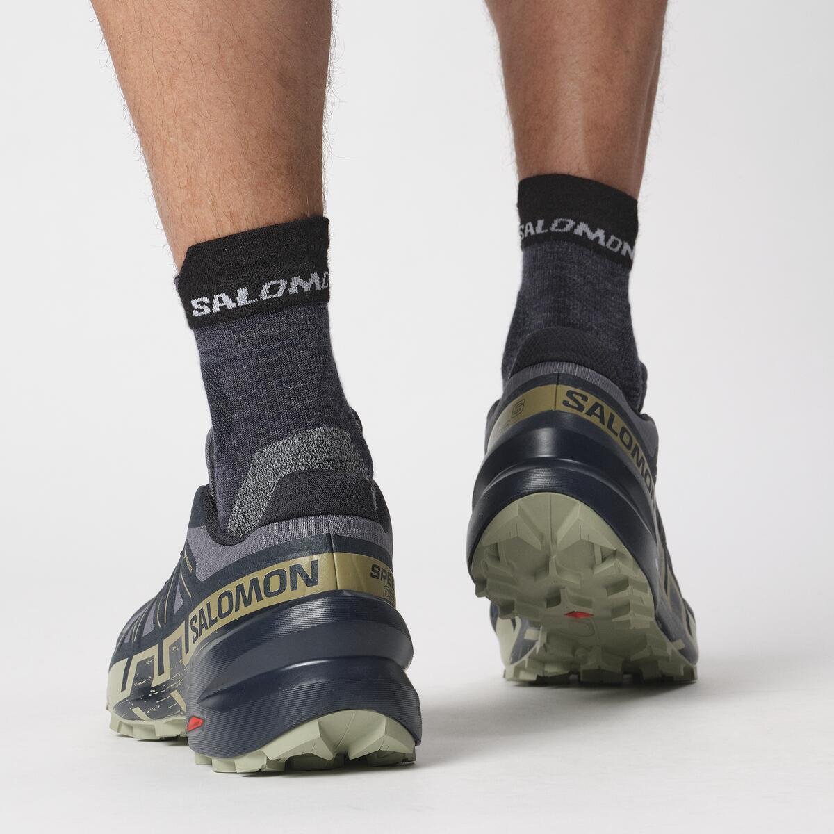 Salomon SPEEDCROSS 6 GORE-TEX Erkek Koşu Ayakkabısı Black L47584100 - Mavi - L47465500 - image 7
