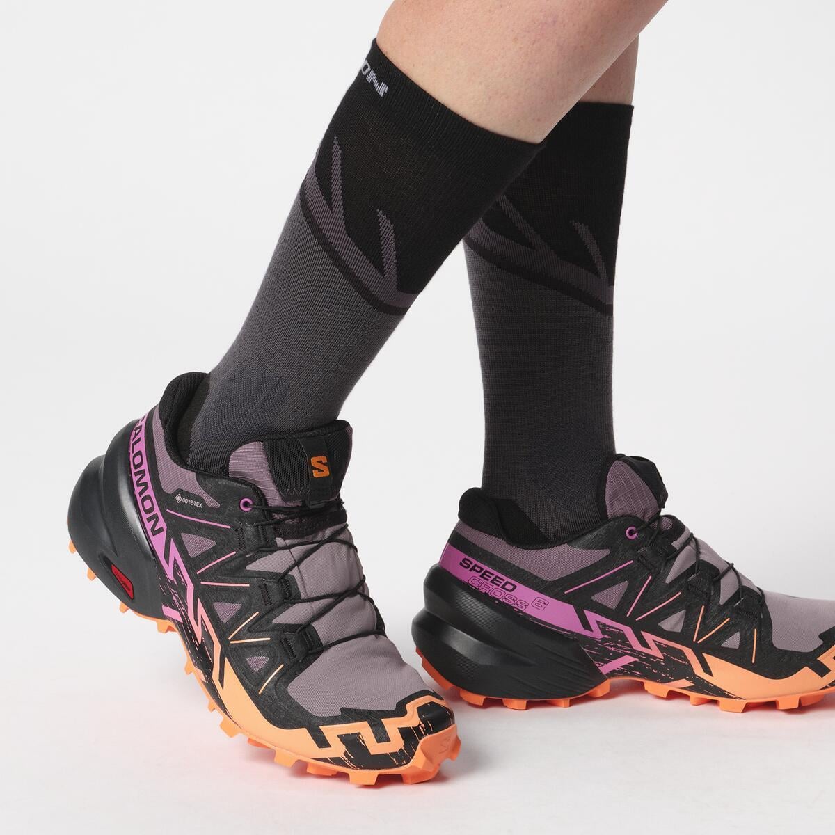 Salomon Speedcross 6 Gore-Tex Kadın Koşu Ayakkabısı - Pembe - Pembe - L47465700 - image 6