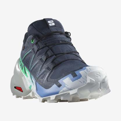 Salomon Speedcross 6 Gore-Tex Kadın Koşu Ayakkabısı - Pembe - Lacivert - L47465900 - image 6