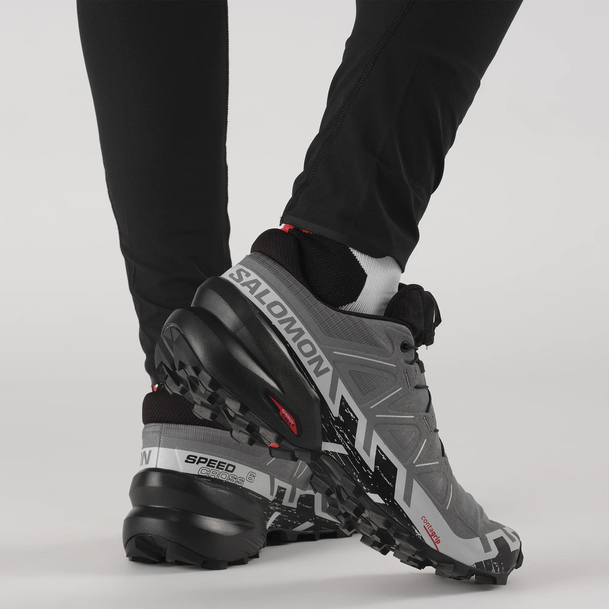 Salomon SPEEDCROSS 6 Erkek Koşu Ayakkabısı Black L49225100 - Gri - L41738000 - image 6
