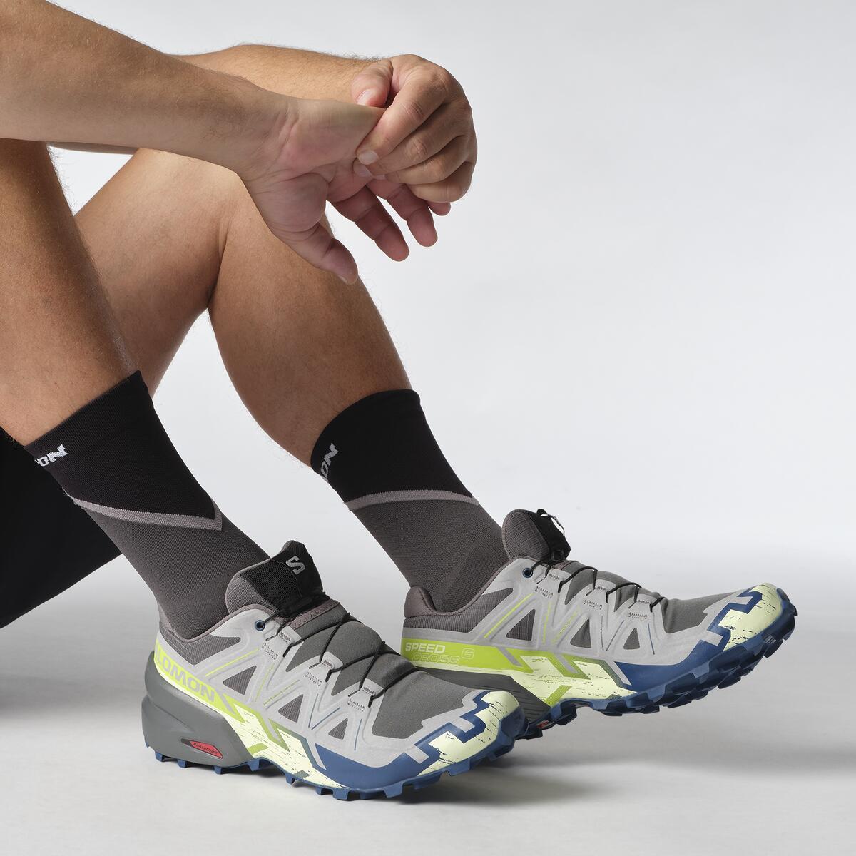 Salomon SPEEDCROSS 6 Erkek Koşu Ayakkabısı Black L49225100 - Gri Erkek Koşu Ayakkabısı - L47810900 - image 8