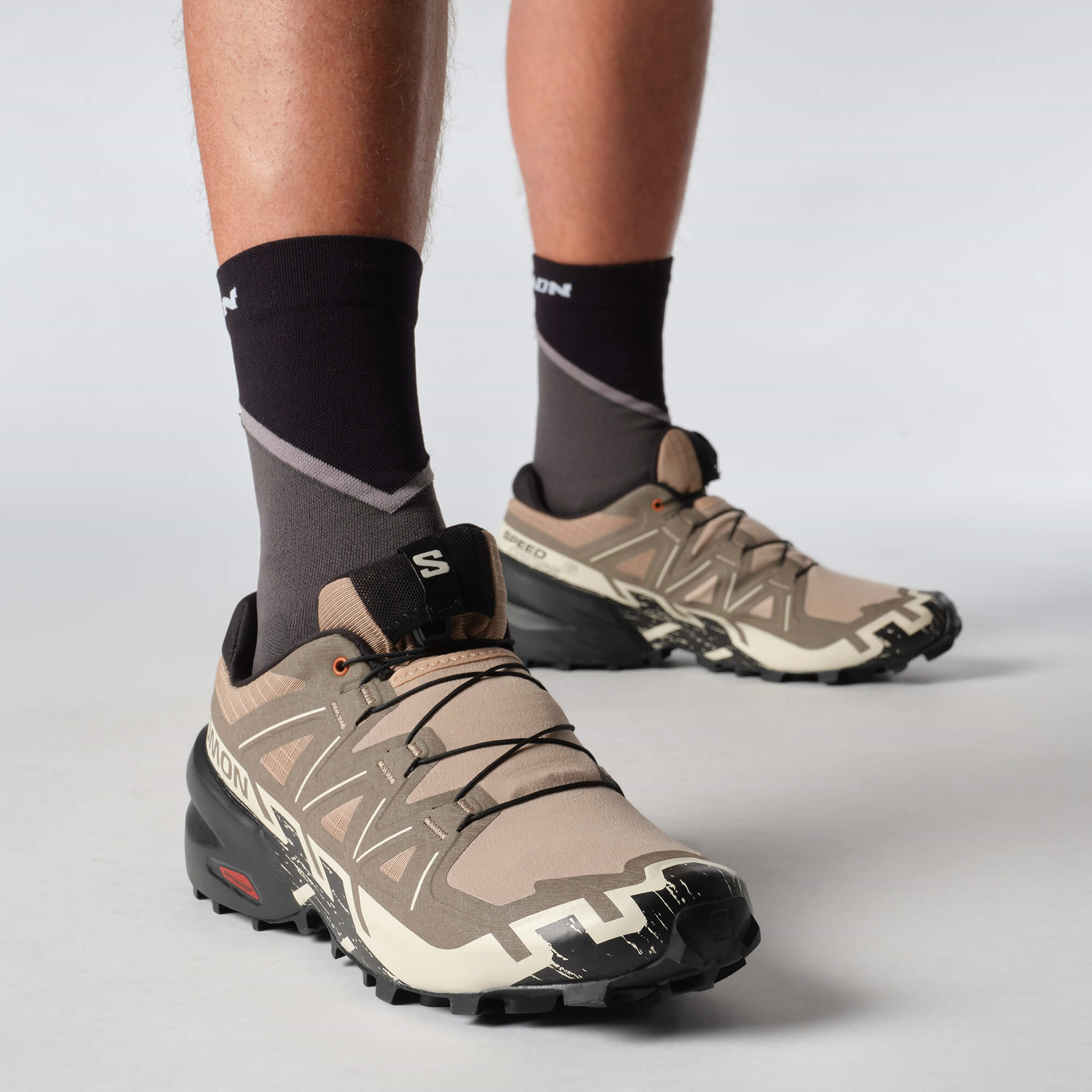 Salomon SPEEDCROSS 6 Erkek Koşu Ayakkabısı Black L49225100 - Natural - L47811000 - image 6