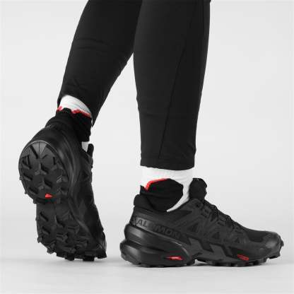 Salomon Speedcross 6 Kadın Koşu Ayakkabısı - Siyah - Siyah - L41742800 - image 6