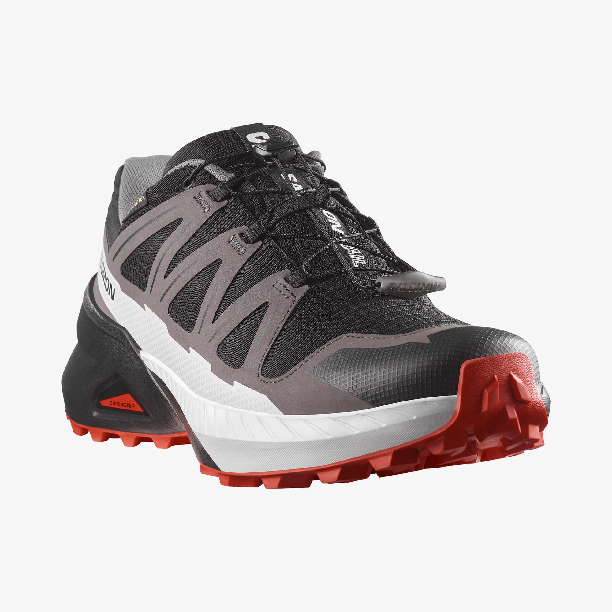 Salomon SPEEDCROSS PEAK GORE-TEX Erkek Koşu Ayakkabısı Stone Gray L47853100 - Black [L47852800] - L47852800 - image 4